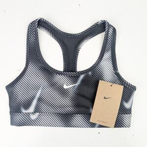 Nike Swoosh Dri-Fit Pro Girls Small Sports Bra Top - Black/White